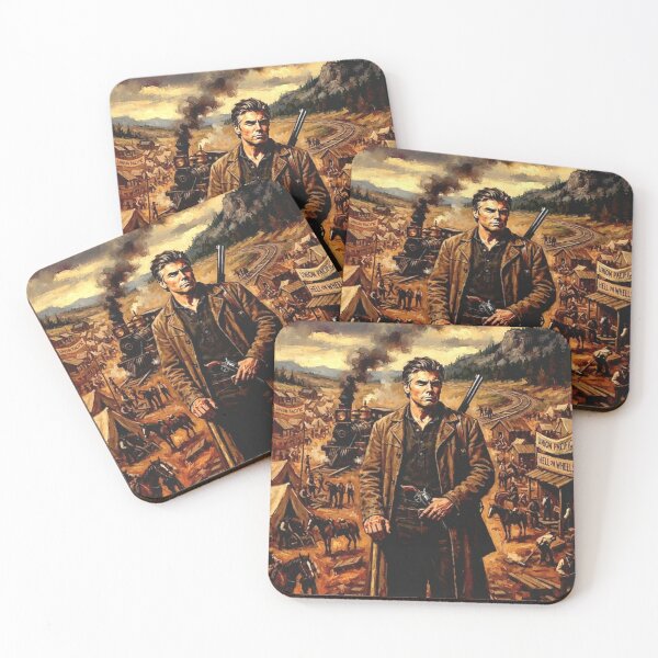 Item preview, Hell on Wheels Retro Western Frontier Action Drama Tribute Art Poster designed and sold by Art's Diner.