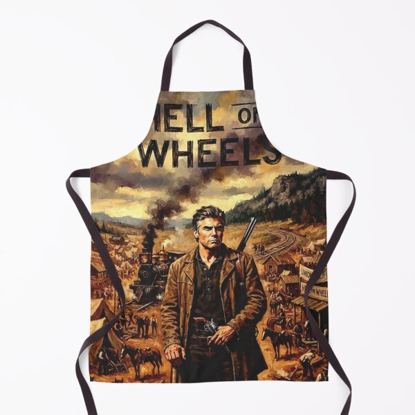 Item preview, Hell on Wheels Retro Western Frontier Action Drama Tribute Art Poster designed and sold by Art's Diner.