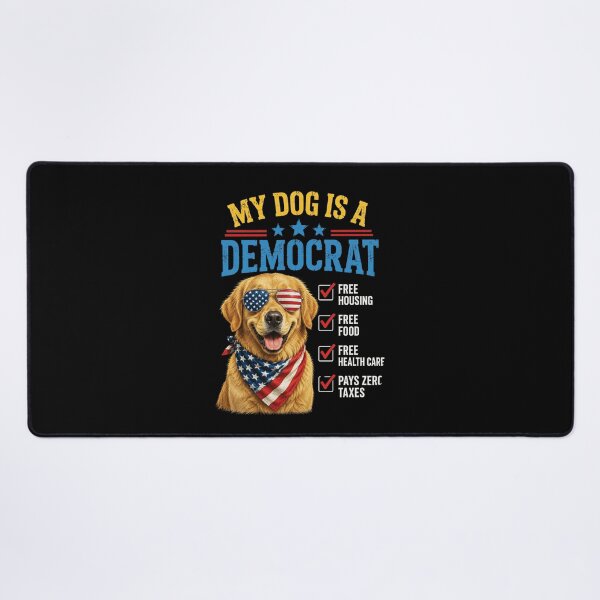 Item preview, my dog is a democrat patriotic dog lover gift designed and sold by FormalDehyena.
