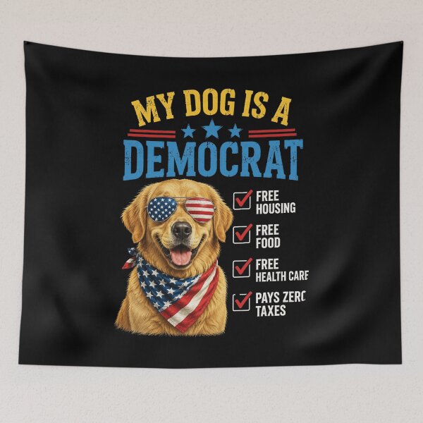 Item preview, my dog is a democrat patriotic dog lover gift designed and sold by FormalDehyena.