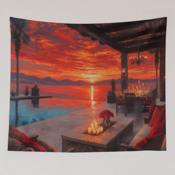 Item preview, Outdoor Terrace At Sunset designed and sold by Rtymer.