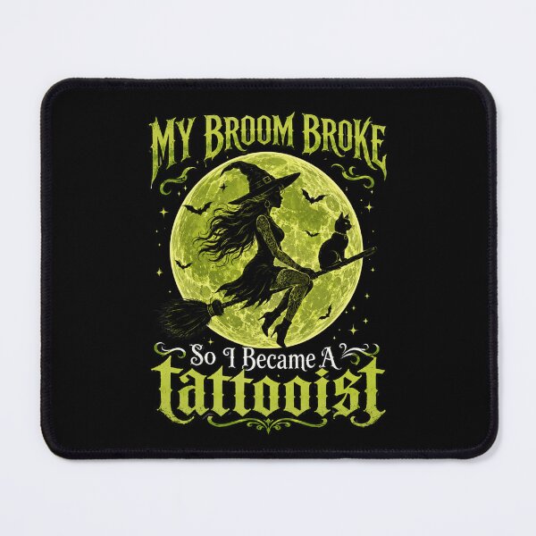 Item preview, witch apparel moonlit broom ride gothic Halloween art designed and sold by FormalDehyena.