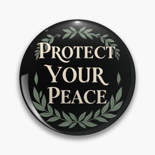 Item preview, Protect Your Peace Vintage Botanical Typography Wreath designed and sold by KCasual.