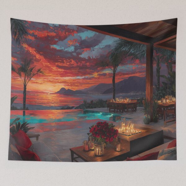 Item preview, Outdoor Terrace At Sunset designed and sold by Rtymer.