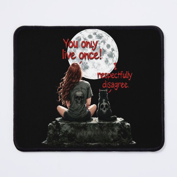 Item preview, I Respectfully Disagree - Funny Goth Black Cat designed and sold by RetroAndMetal.