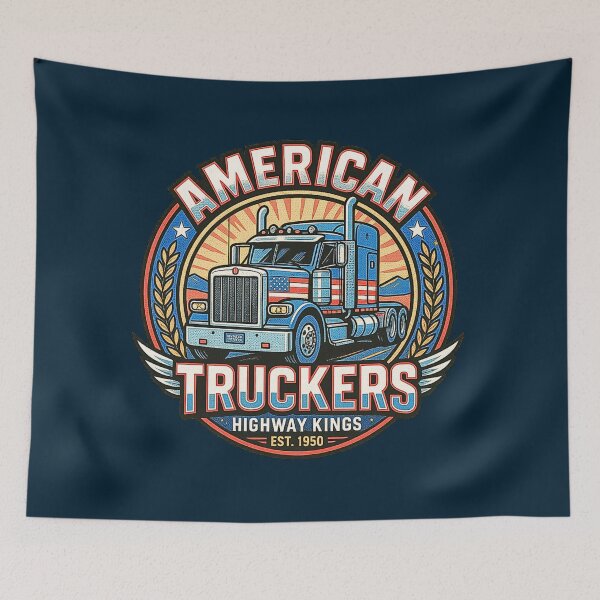 Item preview, American Truckers Highway Kings Vintage Semi Truck designed and sold by rich-moda.