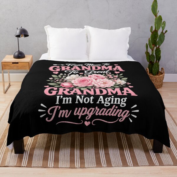 Item preview, grandma Upgrade Floral Quote with Pink Blossoms designed and sold by FormalDehyena.