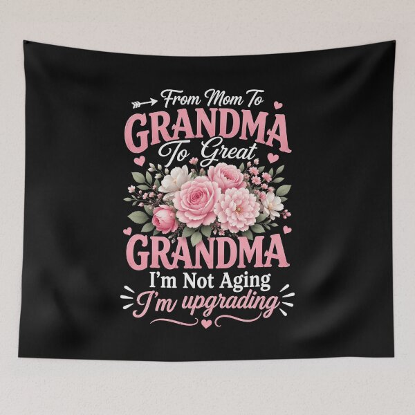 Item preview, grandma Upgrade Floral Quote with Pink Blossoms designed and sold by FormalDehyena.