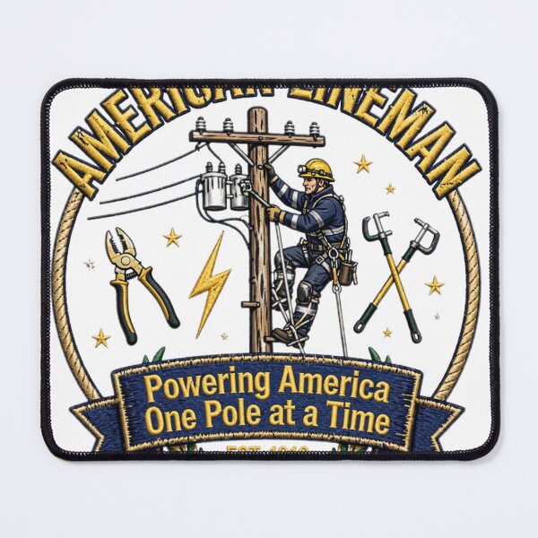 Item preview, American Lineman — Powering America One Pole at a Time | Journeyman shirt designed and sold by Donartpictures.