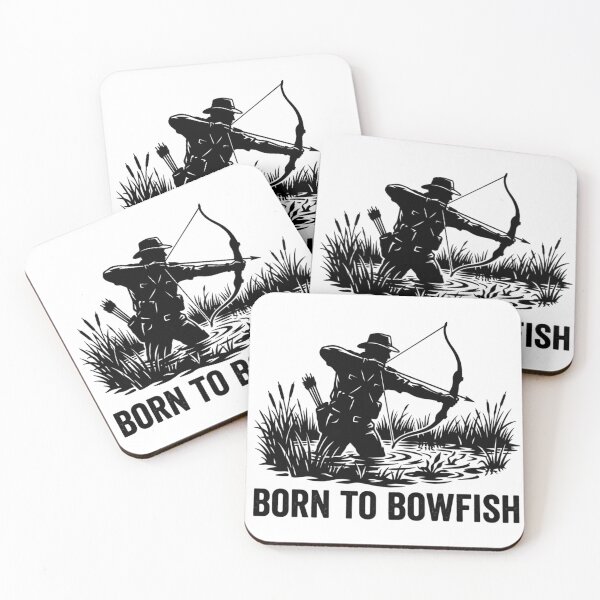 Item preview, Born To Bowfish - Stealth Archery Hunter Silhouette Dark Art designed and sold by Georain.