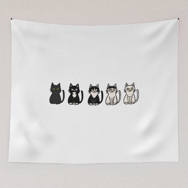 Item preview, Grumpy gradient / Black to White Cats designed and sold by Chibi-NumNum.