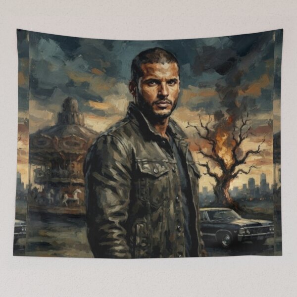 Item preview, American Gods Shadow Moon Urban Fantasy Thriller Tribute Art Poster designed and sold by Art's Diner.