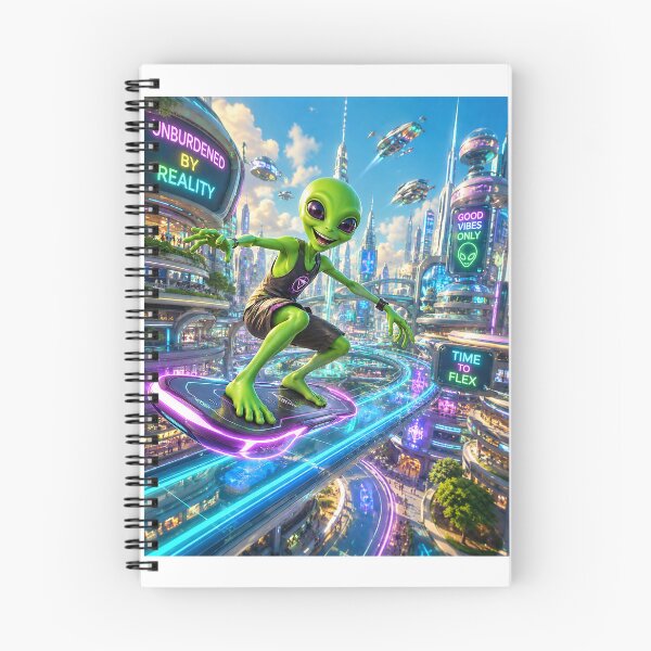 Item preview, Fantasy Alien Skateboarding Reality Vibes designed and sold by AliensIRL.