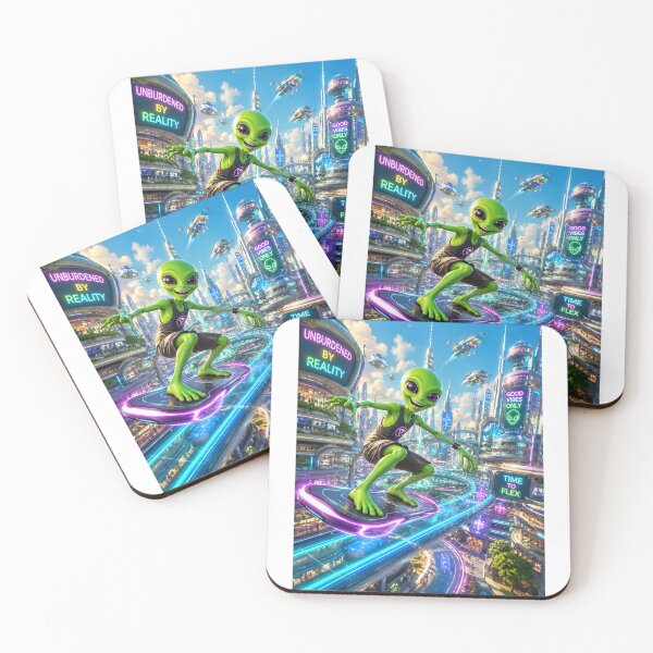 Item preview, Fantasy Alien Skateboarding Reality Vibes designed and sold by AliensIRL.