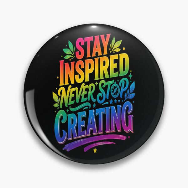 Item preview, Stay Inspired Never Stop Creating Colorful Motivational Typography  designed and sold by MAJCO-ART.