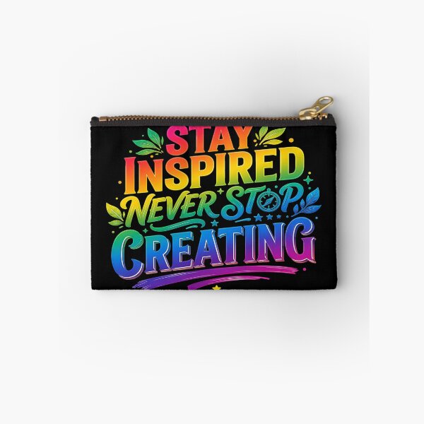 Item preview, Stay Inspired Never Stop Creating Colorful Motivational Typography  designed and sold by MAJCO-ART.