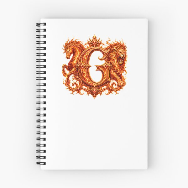 Item preview, Flameborn Zodiac: The Horse-Leo Inferno Letter G designed and sold by BlissBlvdShop.