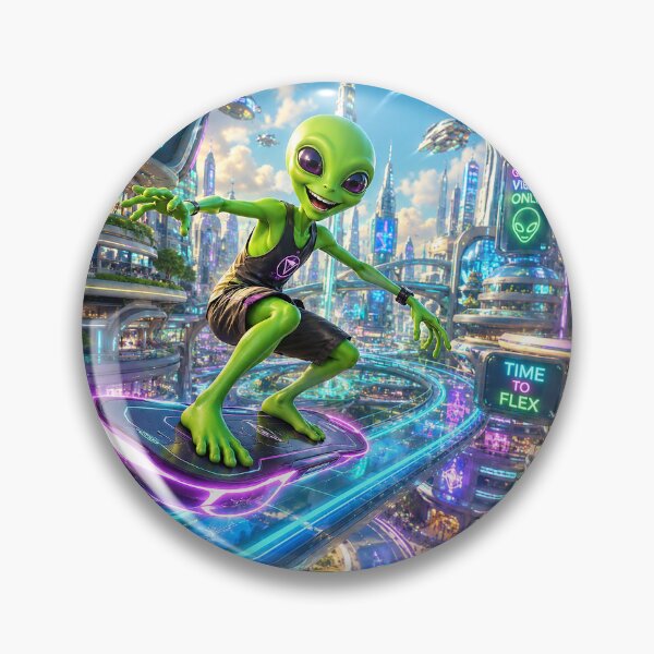 Item preview, Fantasy Alien Skateboarding Reality Vibes designed and sold by AliensIRL.