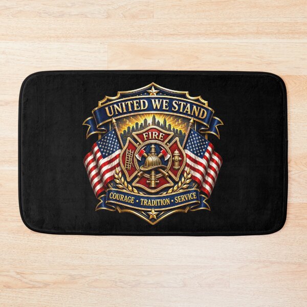 Item preview, United We Stand 9/11 Fire Fighter Tribute designed and sold by llunceford.