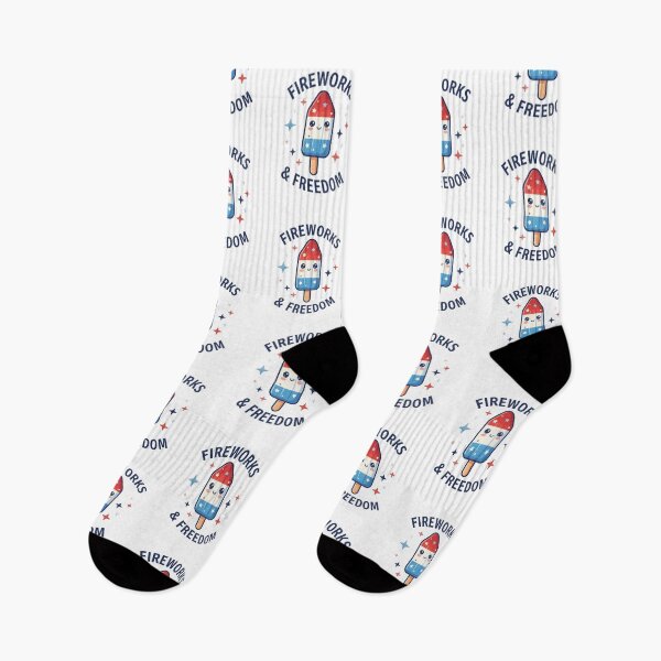 Item preview, Kawaii Popsicle Fireworks and Freedom Patriotic Summer designed and sold by InspiredCreatives.