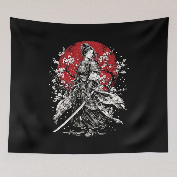 Item preview,  Vintage Female Samurai Warrior -  Japanese Warrior Woman - Samurai Girl designed and sold by SOUFIANE1991.
