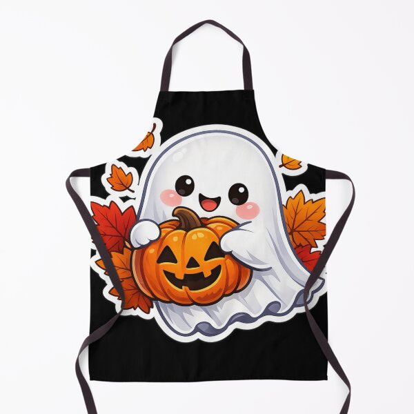 Item preview, Cute Pumpkin Ghost Hugging Jack O' Lantern Kawaii Autumn Halloween Sticker designed and sold by Moonlight Studio.