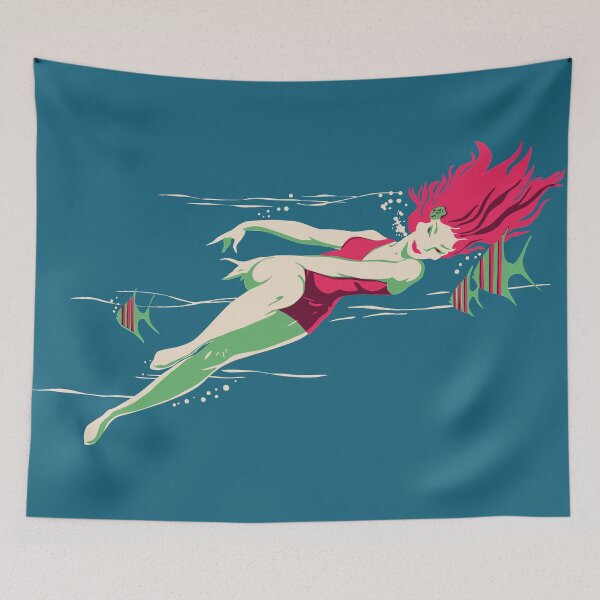 Item preview, Retro Florida Mermaid Swimming designed and sold by Scott Banks.