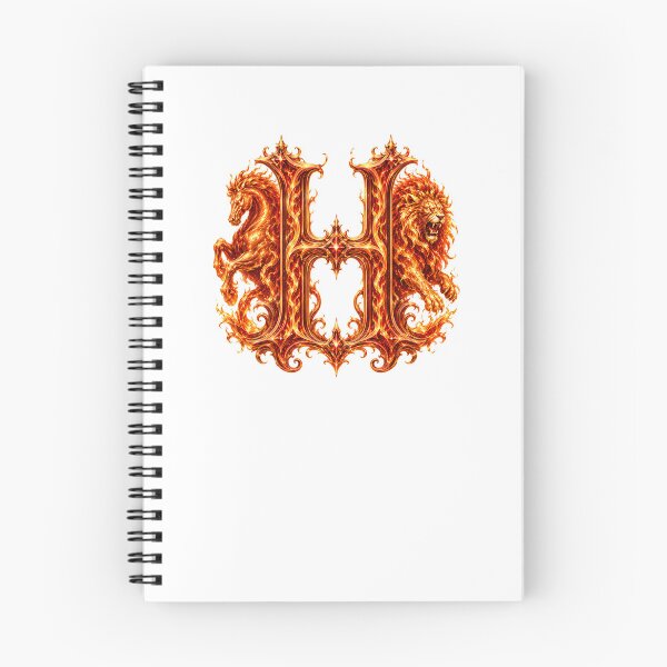 Item preview, Flameborn Zodiac: The Horse-Leo Inferno Letter H designed and sold by BlissBlvdShop.