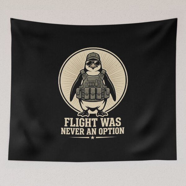 Item preview, Flight Was Never An Option Tactical Penguin Military Veteran Humor designed and sold by SofenArt.