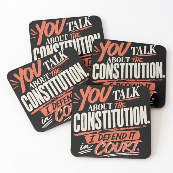 Item preview, You Talk About the Constitution, I Defend It in Court (Orange) designed and sold by SilcrowDesign.