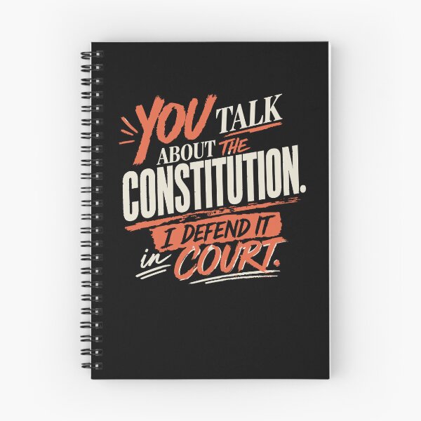 Item preview, You Talk About the Constitution, I Defend It in Court (Orange) designed and sold by SilcrowDesign.