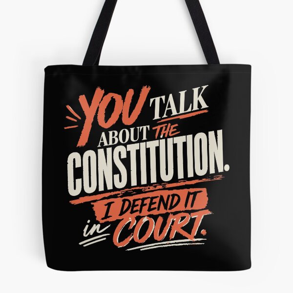 Item preview, You Talk About the Constitution, I Defend It in Court (Orange) designed and sold by SilcrowDesign.