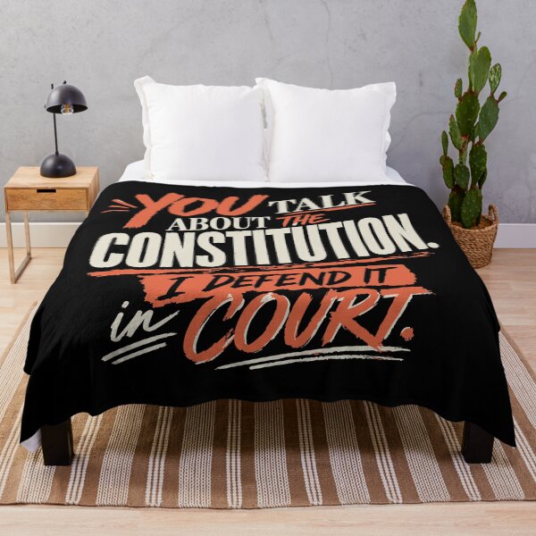Item preview, You Talk About the Constitution, I Defend It in Court (Orange) designed and sold by SilcrowDesign.