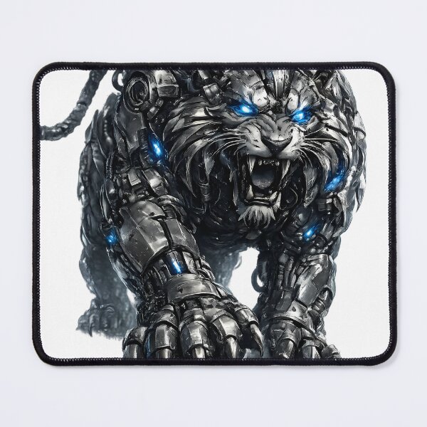 Item preview, Steel Tiger V4 – Industrial Metal Tiger | Cyber Steel Beast designed and sold by SteelCoat Studio.