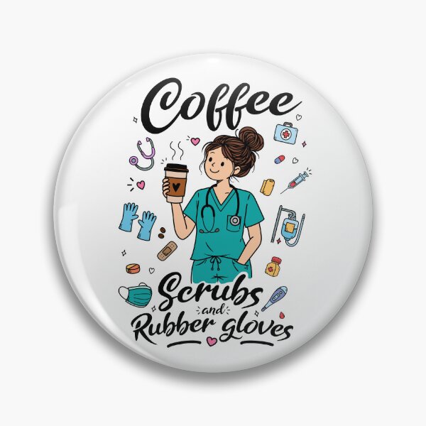Item preview, Nurse coffee lover doodle design for Healthcare workers designed and sold by messy-nessie.