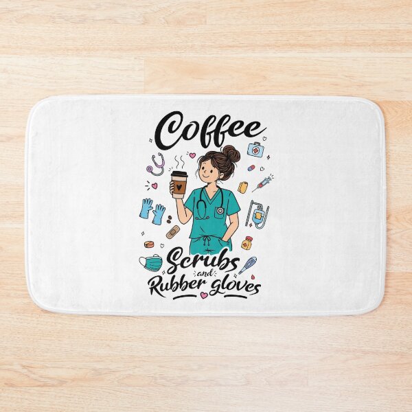 Item preview, Nurse coffee lover doodle design for Healthcare workers designed and sold by messy-nessie.