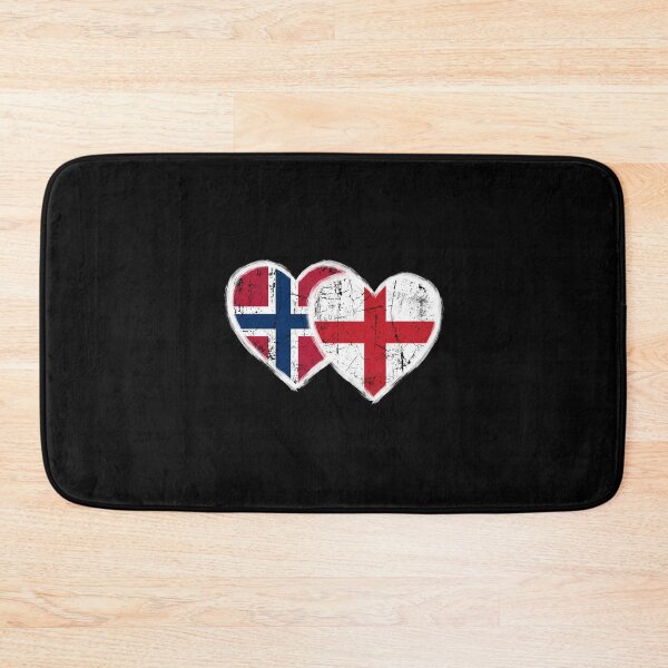 Item preview, Norway Flag England Flag Hearts Heritage Love designed and sold by SofenArt.