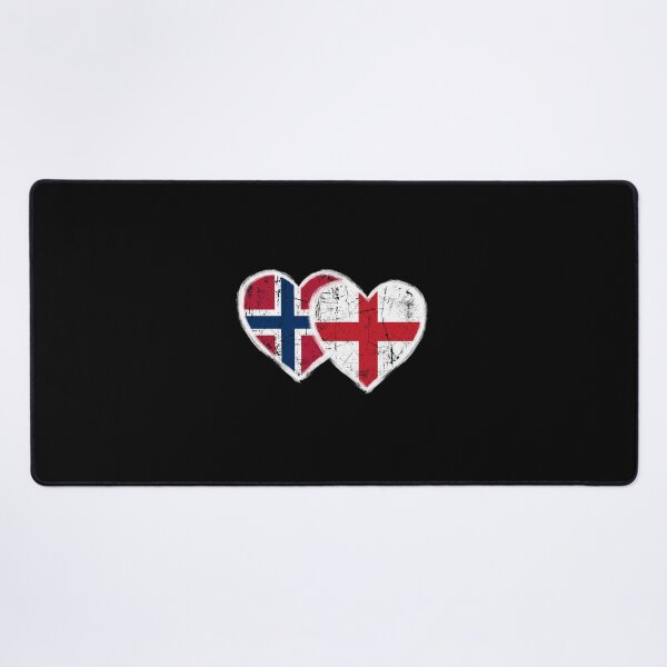 Item preview, Norway Flag England Flag Hearts Heritage Love designed and sold by SofenArt.
