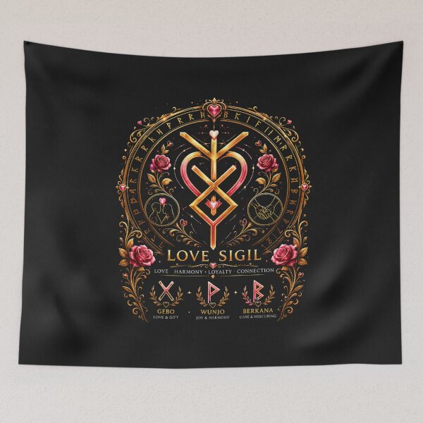 Item preview, Love Sigil Bind Rune | Norse Love Symbol designed and sold by Sksticker991.