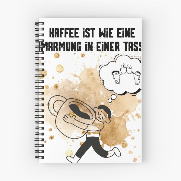 Item preview, Kaffee ist Wie Eine Umarmung Cozy Coffee Illustration designed and sold by AhmadAnnaPrints.