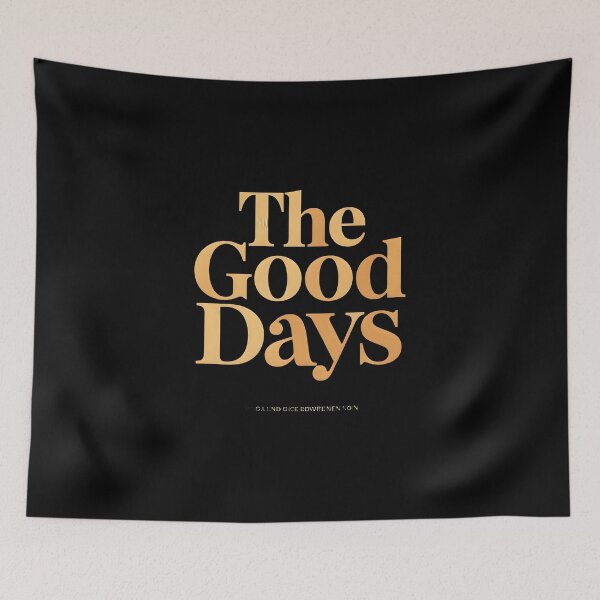 Item preview, The Good Days Retro Vintage Editorial Typography Gold designed and sold by KCasual.