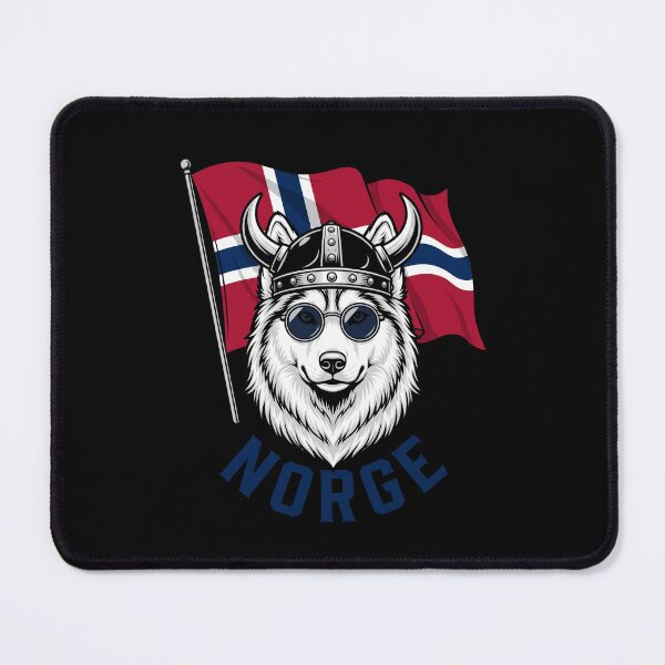 Item preview, Norge Norwegian Viking Husky Patriot Pride designed and sold by SofenArt.
