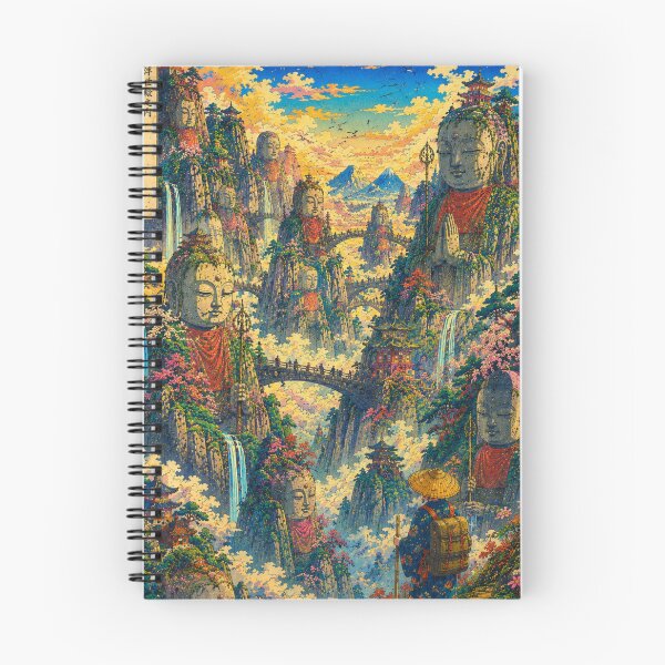 Item preview, Valley of the Thousand Jizō | Ukiyo-e Fantasy Landscape designed and sold by Substance_life.