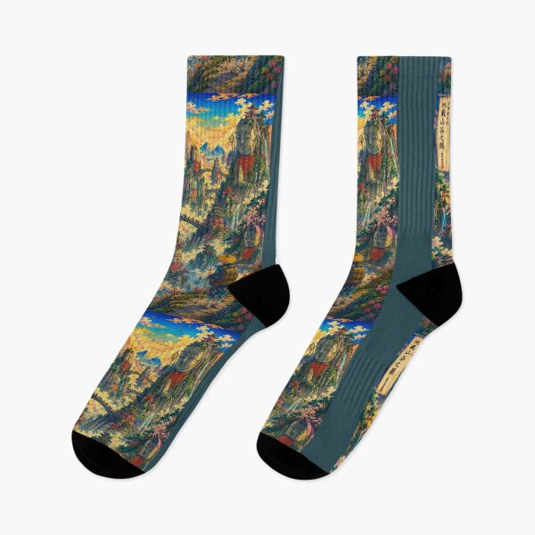 Item preview, Valley of the Thousand Jizō | Ukiyo-e Fantasy Landscape designed and sold by Substance_life.