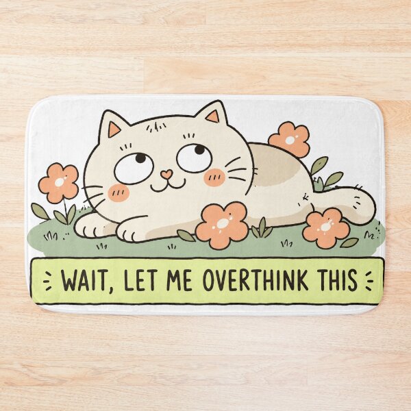 Item preview, Funny Cat Wait Let Me Overthink This Cute Flower Garden designed and sold by bosamji.