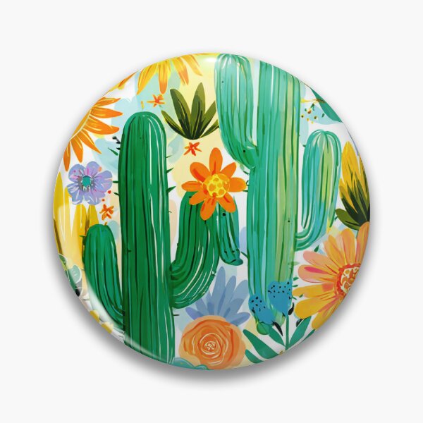 Item preview, Cactus, Flowers and Sunshine Colorful Summer Fantasy Pattern designed and sold by DEC02.