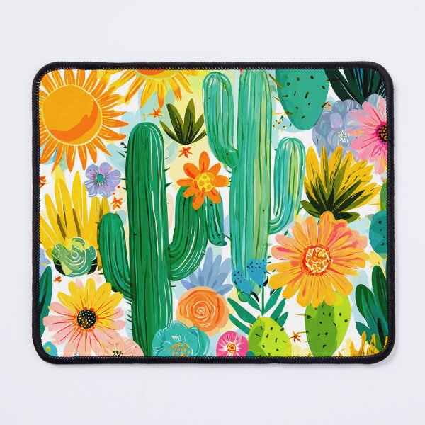 Item preview, Cactus, Flowers and Sunshine Colorful Summer Fantasy Pattern designed and sold by DEC02.