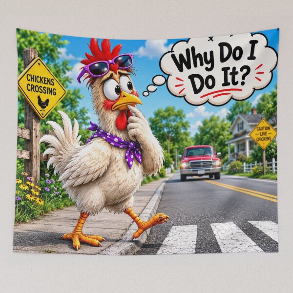 Item preview, Chicken - Why Do I Do It? designed and sold by DazzleKitty.
