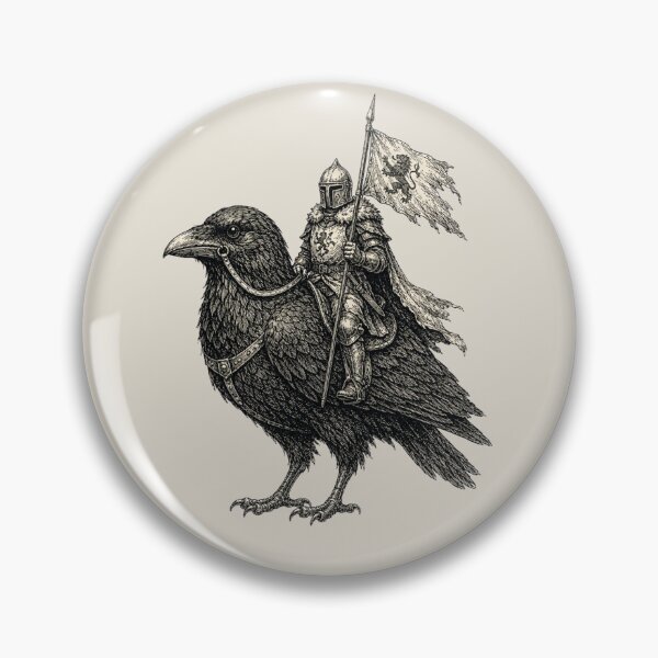Item preview, Medieval Raven Knight Banner Bearer Fantasy designed and sold by bosamji.