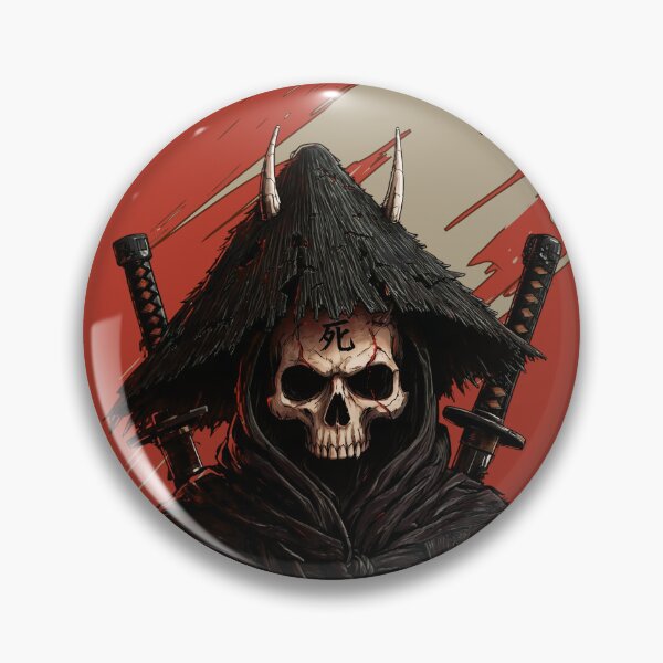 Item preview, Oni Skull Samurai Ronin 死 - Dark Japanese Streetwear designed and sold by DMITRYEH STUDIO.